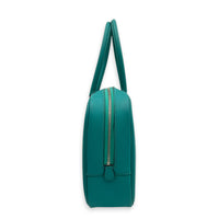 Plume 28 Bleu Paon Top Handle Bag in Epsom, Palladium hardware