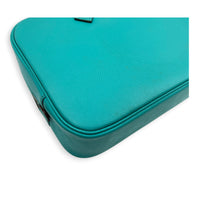 Plume 28 Bleu Paon Top Handle Bag in Epsom, Palladium hardware