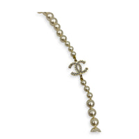 Pearl White Necklace in, Gold hardware