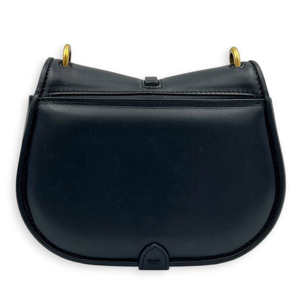 C’mon Crossbody Bag Black in Calfskin, Gold hardware