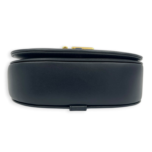 C’mon Crossbody Bag Black in Calfskin, Gold hardware