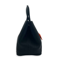 Garden Party 36 Bleu Nuit Top Handle Bag in Negoda, Palladium hardware