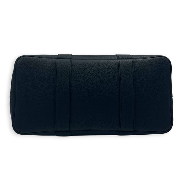 Garden Party 36 Bleu Nuit Top Handle Bag in Negoda, Palladium hardware
