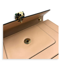 Serpenti Forever Shoulder Bag Beige in Calfskin, Light Gold hardware