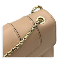 Serpenti Forever Shoulder Bag Beige in Calfskin, Light Gold hardware