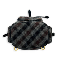Wool Backpack Grey in Wool, Gold hardware