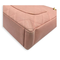 PST Tote Bag Pink in Caviar Leather, Gold hardware