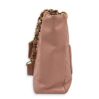 PST Tote Bag Pink in Caviar Leather, Gold hardware