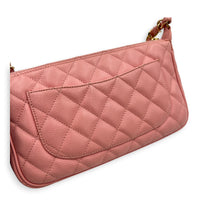 Timeless CC Pochette  Shoulder Bag Pink in Caviar Leather, Gold hardware