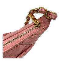 Timeless CC Pochette  Shoulder Bag Pink in Caviar Leather, Gold hardware