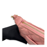 Timeless CC Pochette  Shoulder Bag Pink in Caviar Leather, Gold hardware