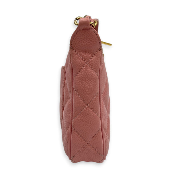 Timeless CC Pochette  Shoulder Bag Pink in Caviar Leather, Gold hardware