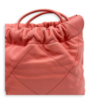 22 Tote Top Handle Bag Mini Pink in Caviar Leather, Gold hardware