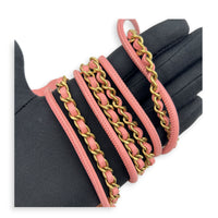 22 Tote Top Handle Bag Mini Pink in Caviar Leather, Gold hardware