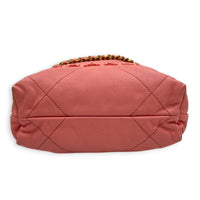 22 Tote Top Handle Bag Mini Pink in Caviar Leather, Gold hardware
