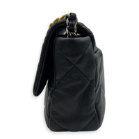 Flap Shoulder Bag Small Black in Lambskin, Mixed hardware