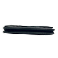 Classic Wallet On Chain Black in Caviar Leather, Silver hardware