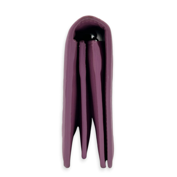 Intrecciato Wallet On Chain Purple in Intrecciato Leather, Ruthenium hardware