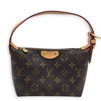 Pochette Hills Shoulder Bag Brown in Monogram Coated Canvas, Gold hardware