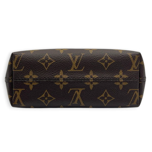 Pochette Hills Shoulder Bag Brown in Monogram Coated Canvas, Gold hardware