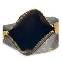 Pochette Hills Shoulder Bag Brown in Monogram Coated Canvas, Gold hardware