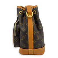 Noe Cargo Bucket Bag Brown in Monogram Coated Canvas, Gold hardware