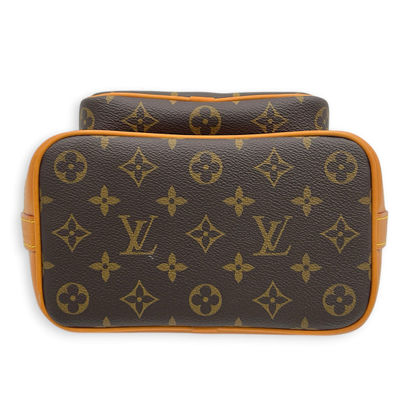 Noe Cargo Bucket Bag Brown in Monogram Coated Canvas, Gold hardware