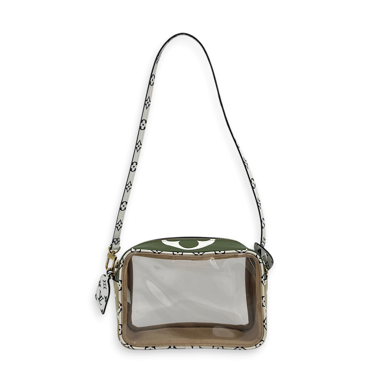 Beach Pouch  Crossbody Bag Multi-colour in Monogram Coated Canvas, Gold hardware