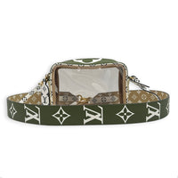 Beach Pouch  Crossbody Bag Multi-colour in Monogram Coated Canvas, Gold hardware
