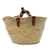 Triomphe Basket Tote Bag Beige in Raffia
