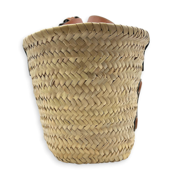 Triomphe Basket Tote Bag Beige in Raffia