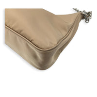 Re-Edition 2005 Shoulder Bag Beige in Re-Nylon, Silver hardware