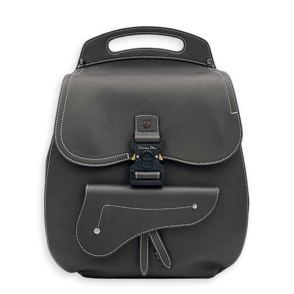 Saddle Backpack Grey, Ruthenium hardware