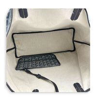 Saint Louis PM Grey Tote Bag in Coated Canvas,  hardware