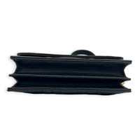 Caro Shoulder Bag Black in Calfskin, Gold hardware