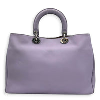 Diorissimo Purple Top Handle Bag in Calfskin, Silver hardware
