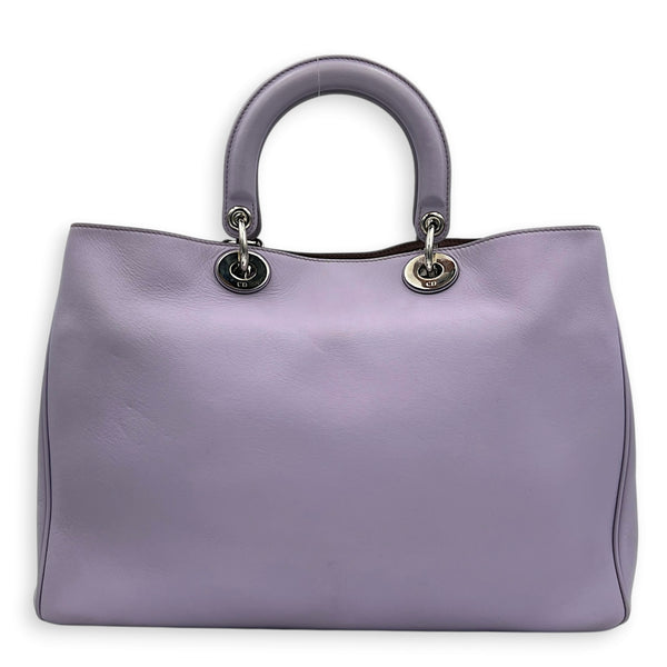 Diorissimo Purple Top Handle Bag in Calfskin, Silver hardware