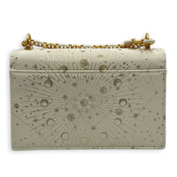 30 Montaigne Shoulder Bag White in Calfskin, Gold hardware