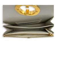 30 Montaigne Shoulder Bag White in Calfskin, Gold hardware
