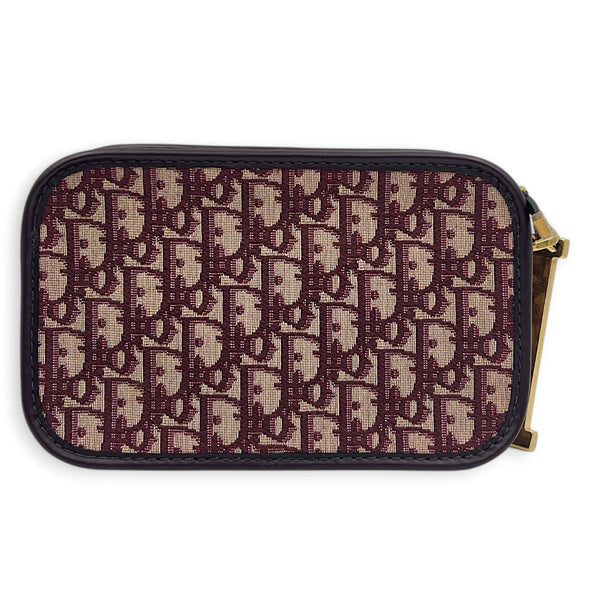 Diorquake Red Clutch in Jacquard, Gold hardware