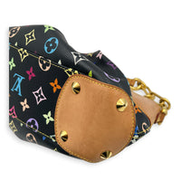 Judy Top Handle Bag Monogram Multicolore Noir in Coated Canvas, Gold hardware