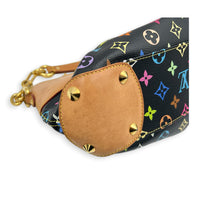 Judy Top Handle Bag Monogram Multicolore Noir in Coated Canvas, Gold hardware