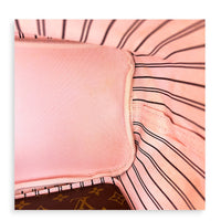 Neverfull Tote Bag MM Rose Ballerine in Monogram Coated Canvas, Gold hardware