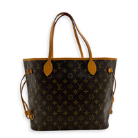Neverfull Tote Bag MM Rose Ballerine in Monogram Coated Canvas, Gold hardware