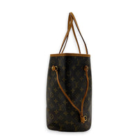 Neverfull Tote Bag MM Rose Ballerine in Monogram Coated Canvas, Gold hardware
