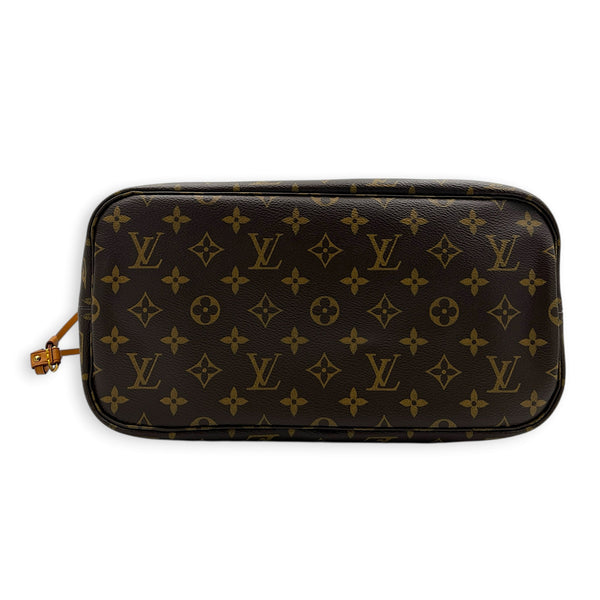 Neverfull Tote Bag MM Rose Ballerine in Monogram Coated Canvas, Gold hardware