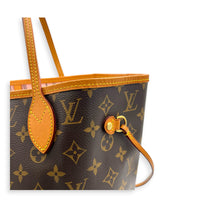 Neverfull Tote Bag MM Rose Ballerine in Monogram Coated Canvas, Gold hardware