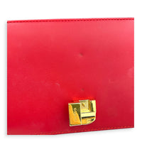 Sylvie Shoulder Bag Red in Calfskin, Gold hardware