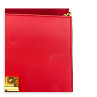 Sylvie Shoulder Bag Red in Calfskin, Gold hardware