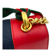 Sylvie Shoulder Bag Red in Calfskin, Gold hardware
